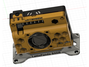 Lattepanda durum kılıf yeniden düzenleme hayran altıgen Fındık 3d print model - Mito3D