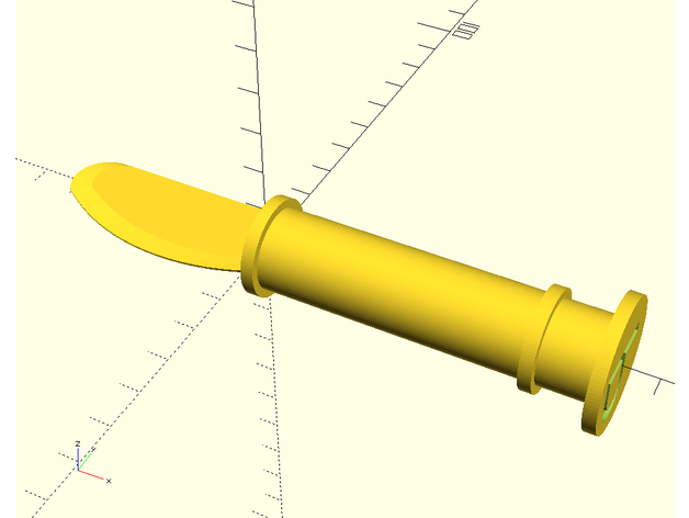 plastic playdough knife 3D print model - Mito3D