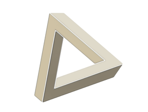 penrose triangle pieces 3d print model - Mito3D