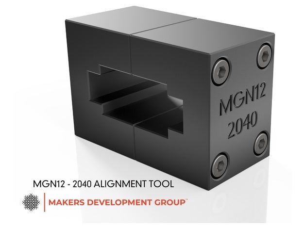 mgn12 linear rail alignment tool - cr-10 hiwin hiwin12 bracket mgn12h 3D print model - Mito3D