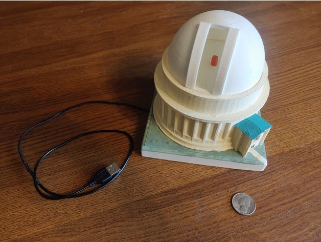 light-up observatory removable dome 3D print model - Mito3D