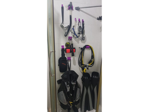scuba diving kit wall brackets bracket mount 3d print model - Mito3D