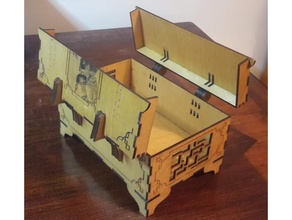 madera bisagras caja láser cortador Corte laser 3d print model - Mito3D