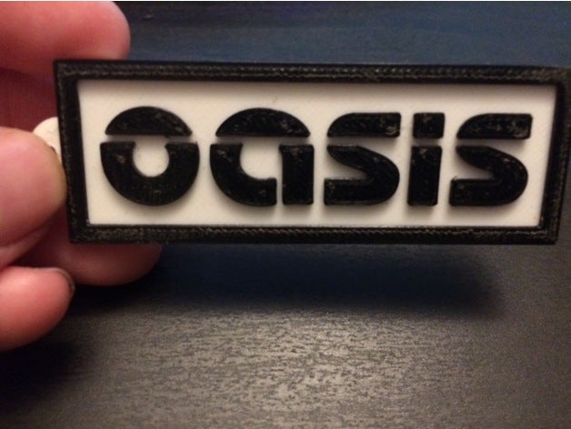 oasis porte clés bonehead britpop Angleterre Gallagher Liam logo musique noel Roche 3D print model - Mito3D