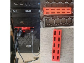 panel USB soporte 3d print model - Mito3D