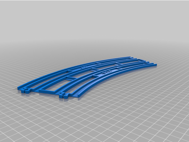 patio pista exterior curva carril ver2 plarail 3D print model - Mito3D