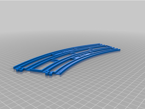 quad track outer curve rail ver2 plarail 3d print model - Mito3D