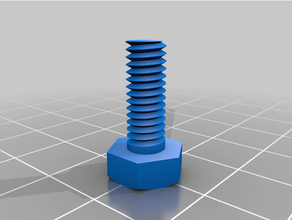 bolt nut m6 1 4inch screw 3d print model - Mito3D