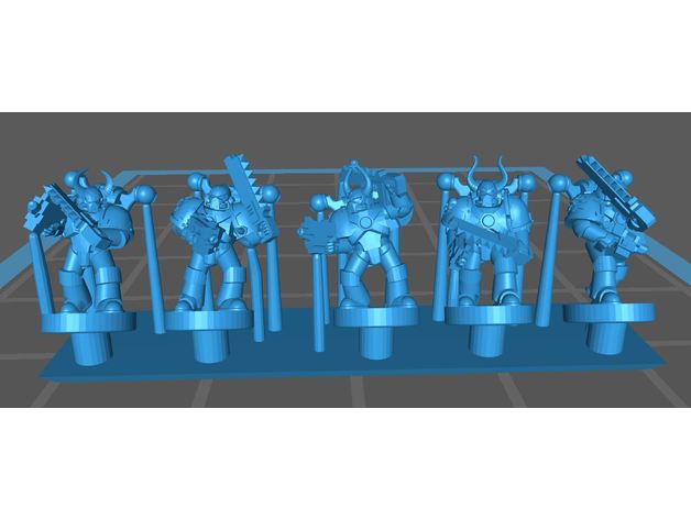 male marines assalto truppe galattico crociati saccheggiatori remixare 6mm caos spazio epico epic40k 40k armageddon scala 3D print model - Mito3D