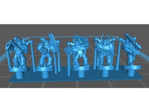 evil marines assault troops galactic crusaders - pillagers remix 6mm chaos space epic epic40k 40k armageddon scale 3d print model - Mito3D