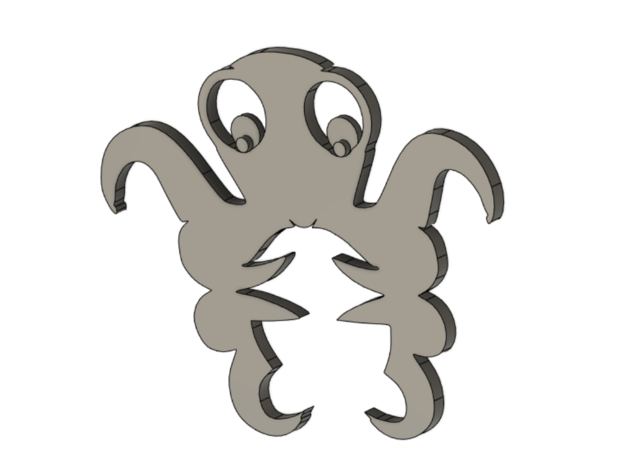Kraken Oktoprint Logo stl f3d Schritt 3D print model - Mito3D