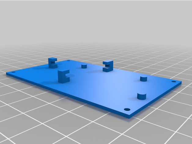 12v 5v USB secchio convertitore montaggio piatto 3d stampa pcb titolare supporto montare 3D print model - Mito3D