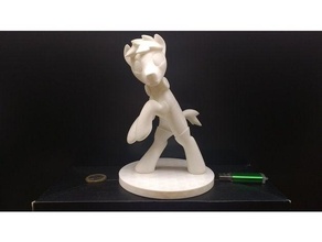 crianza poni auriculares base figurilla escultura 3d print model - Mito3D