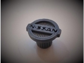 nissan logo neumático válvula gorra 3d print model - Mito3D