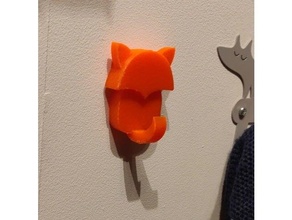 fox coat hanger 3d print model - Mito3D
