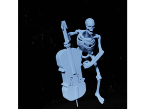 violoncello scheletro miniatura dnd strumento warhammer 3d print model - Mito3D