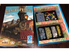 Kansas Pacífico juego caja insertar mesa juegos accesorios inserciones organizador 3d print model - Mito3D