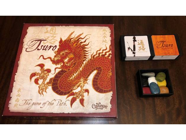 tsuro gioco scatola inserire tavolo giochi Accessori inserti organizzatore 3D print model - Mito3D