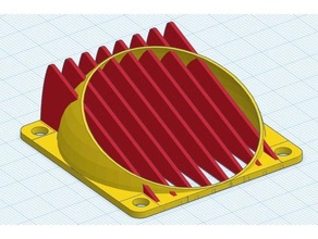 pitstop extruder fan 30 degree grill 3d print model - Mito3D