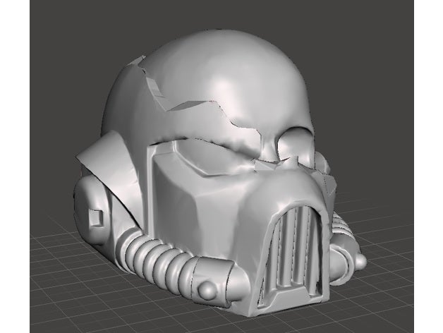 dead space marine helmet skull 40k warhammer warhammer40k 40000 3D print model - Mito3D