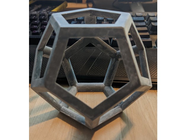 simple dodecahedron mathematics platonic solid 3D print model - Mito3D