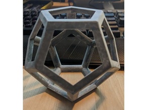 simple dodecahedron mathematics platonic solid 3d print model - Mito3D