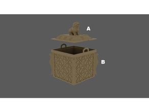 lion shaped tessuto Astuccio guaina domestico scatola 3d print model - Mito3D