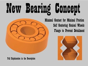 608 bearing concept conical geometry bearings print place 3d print model - Mito3D