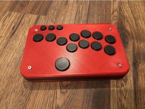 mini vurmak oyun makinesi Çubuk dövüş çubuğu hitbox butona basınız 3d print model - Mito3D