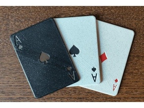 muliticolor throwing cards ace multicolor 3d print model - Mito3D