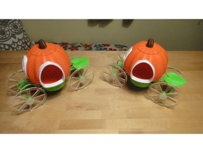 printable pumpkin carriage halloween 3d print model - Mito3D