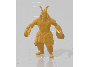 oni guerra bushido fantasía feudal Japón japonés mitología orco samurai shogun prueba honor 3d print model - Mito3D