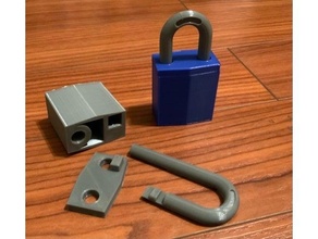 padlock hidden compartment container geocache geocaching secret box 3d print model - Mito3D
