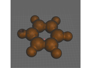benzene squillare portachiavi 3d Portachiavi biochimica carbonio chimica scienza 3d print model - Mito3D