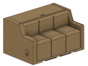 couch puzzle box 7-step sequential final version 3d storage 3d print model - Mito3D