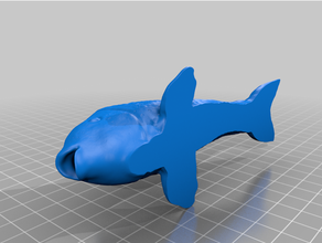 peixe batente porta casa 3d print model - Mito3D