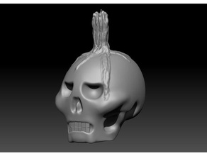 Víspera Santos cráneo temperamental 3d print model - Mito3D