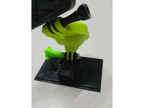 gopro 4-axis rotating ball mount 3d print model - Mito3D