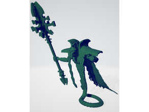 mute space king immortal necron warhammer 40k wh40k 3d print model - Mito3D