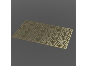 japanese fish scale pattern japan 3d print model - Mito3D