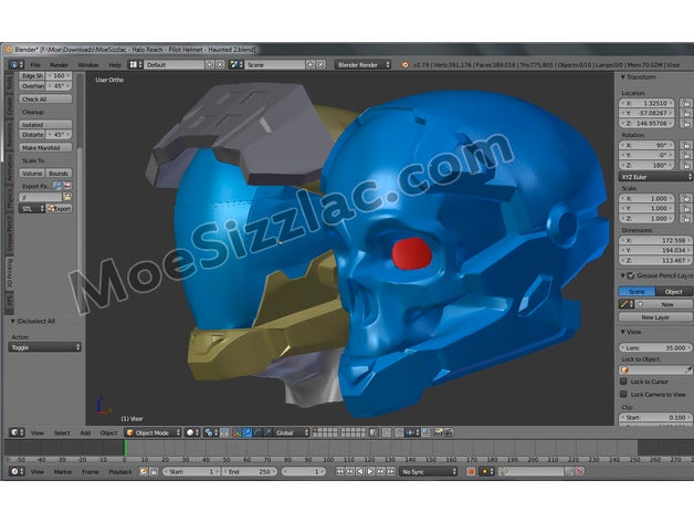 aureola alcanzar piloto casco obsesionado cráneo 3D print model - Mito3D