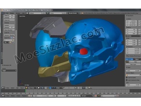 aréola alcance piloto capacete assombrada crânio 3d print model - Mito3D