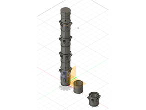 passive vertical hydroponics tower 3d print model - Mito3D