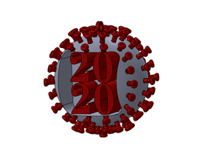 covid-19 2020 ornament christmas coronavirus decoration holiday toilet paper virus 3d print model - Mito3D