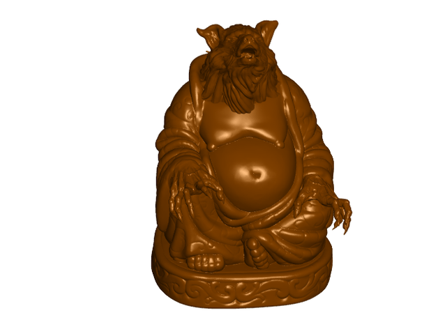 Heulen Werwolf Buddha größer Kopf beinhaltet split Ausführung Tier Pop 3D print model - Mito3D