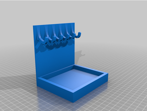 coin tray key hooks change hook 3d print model - Mito3D