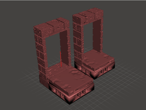 small door cut-stone openforge openlock dnd dungeons dragons dungeon tiles pathfinder rpg 3d print model - Mito3D