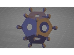 scp-184 architect roman dodecahedron 184 knitting openscad scp foundation 3d print model - Mito3D