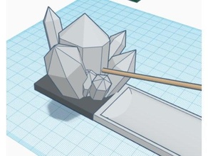 cristalli modulare incenso titolare supporto 3d print model - Mito3D
