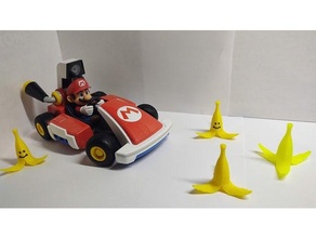 mario kart viver circuito banana descasca super 3d print model - Mito3D